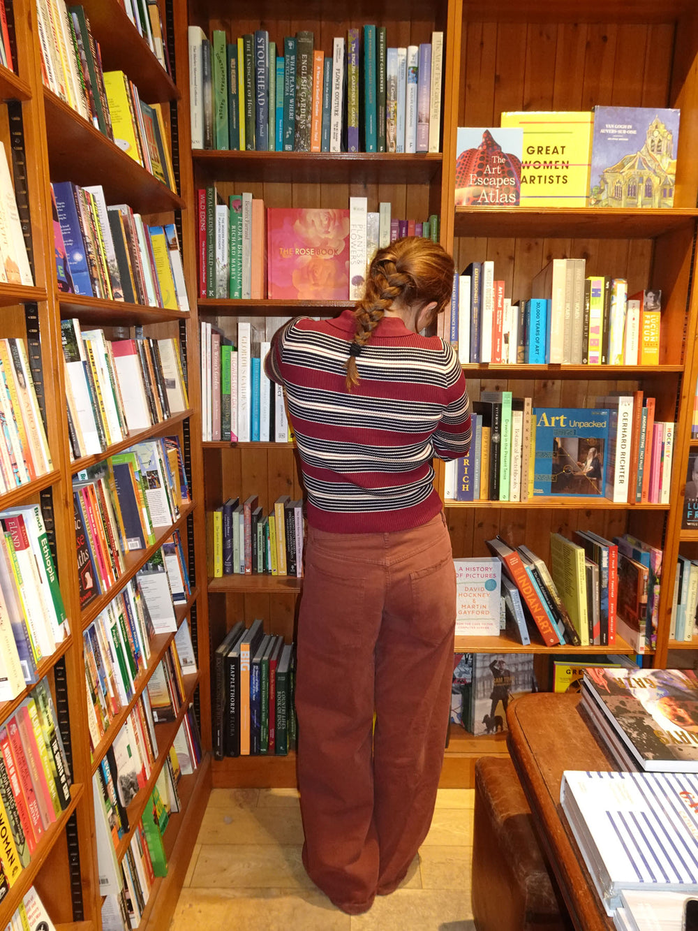 Tilina polo med striber - Rød/beige/navy