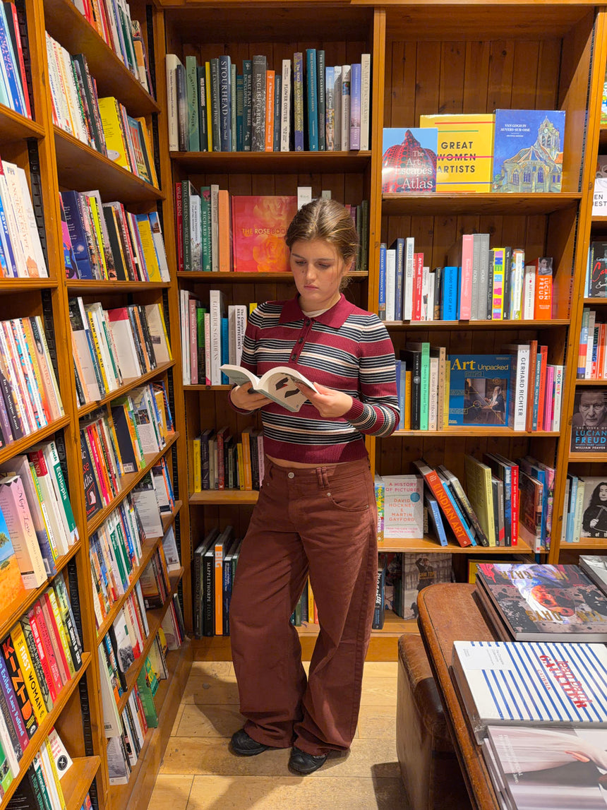 Tilina polo med striber - Rød/beige/navy