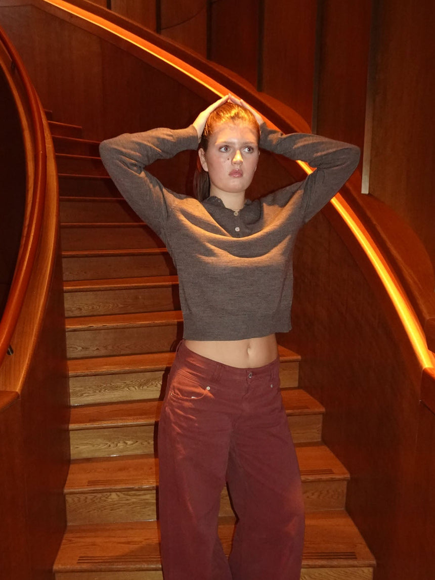 Jajana polo striktrøje - Brun