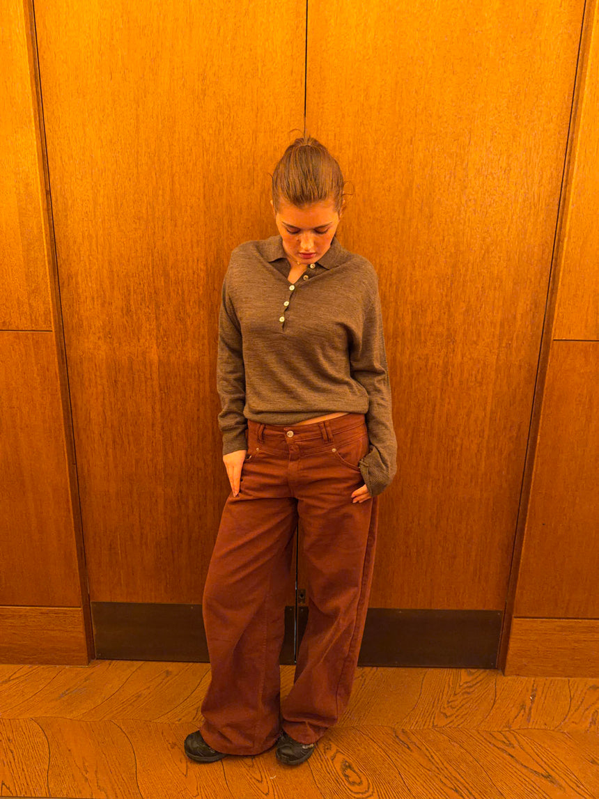 Jajana polo striktrøje - Brun