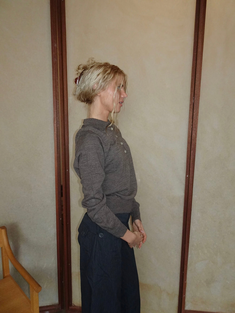 Jajana polo striktrøje - Brun