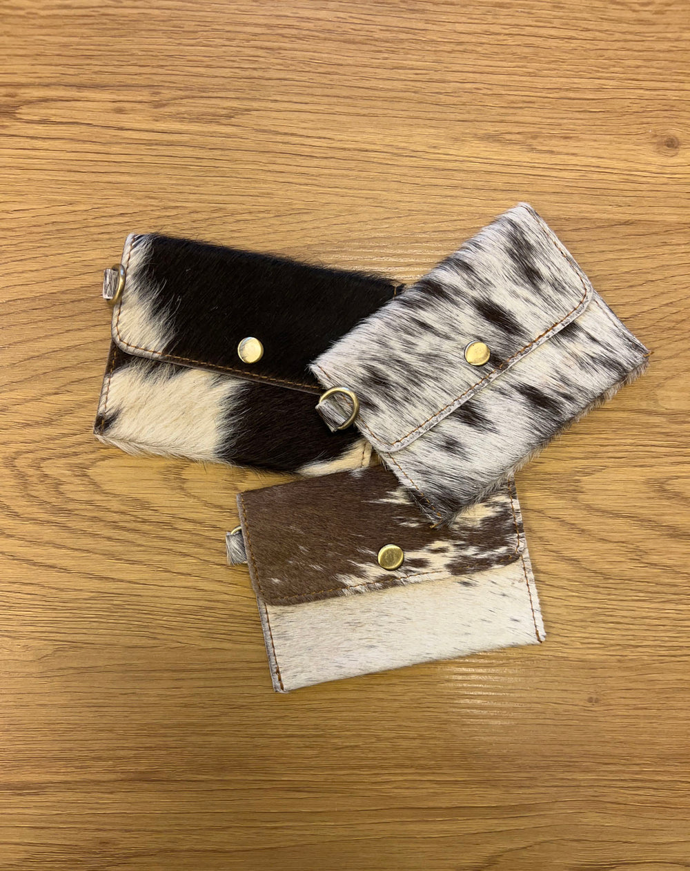 Lonia pung i koskind - Brun/hvid/sort