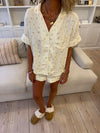 Noella pyjamas sæt med blomster - Gul