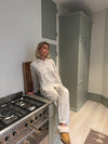 Esme pyjamas sæt - Off white/blå