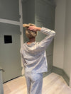 Esme pyjamas sæt - Off white/blå