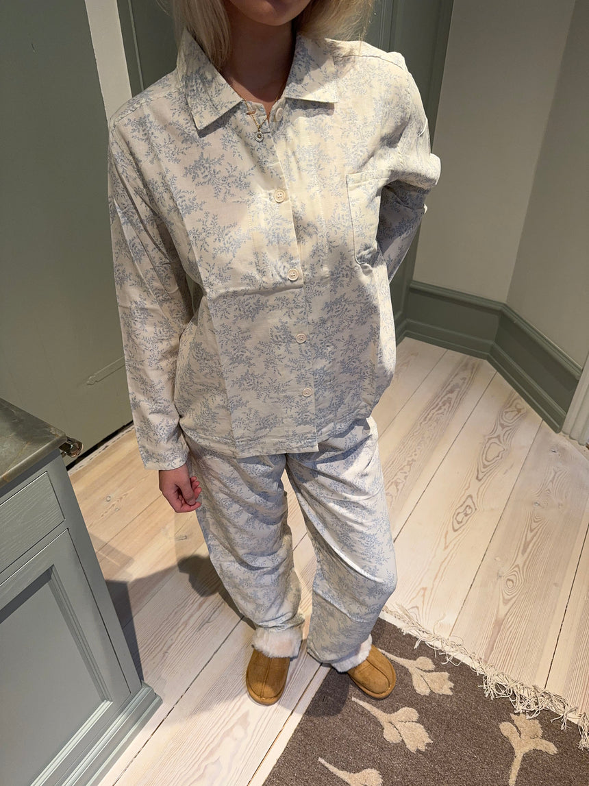 Esme pyjamas sæt - Off white/blå