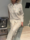Esme pyjamas sæt - Off white/blå
