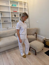 Tinna pyjamas sæt med isvafler - Blå/hvid