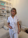 Tinna pyjamas sæt med isvafler - Blå/hvid