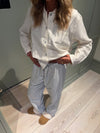 Kallie pyjamas sæt med kirsebær - Hvid/blå