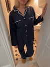 Pinja pyjamas sæt - Navy/hvid