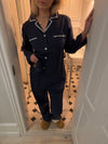 Pinja pyjamas sæt - Navy/hvid