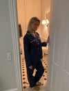Pinja pyjamas sæt - Navy/hvid