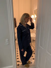 Pinja pyjamas sæt - Navy/hvid