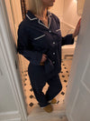 Pinja pyjamas sæt - Navy/hvid