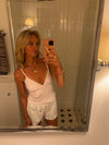 Malou tank top med hjerter - Hvid