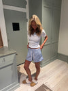 Mily stribede pyjamasshorts - Blå/beige/hvid
