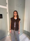Christabel ruskind vest - Brun