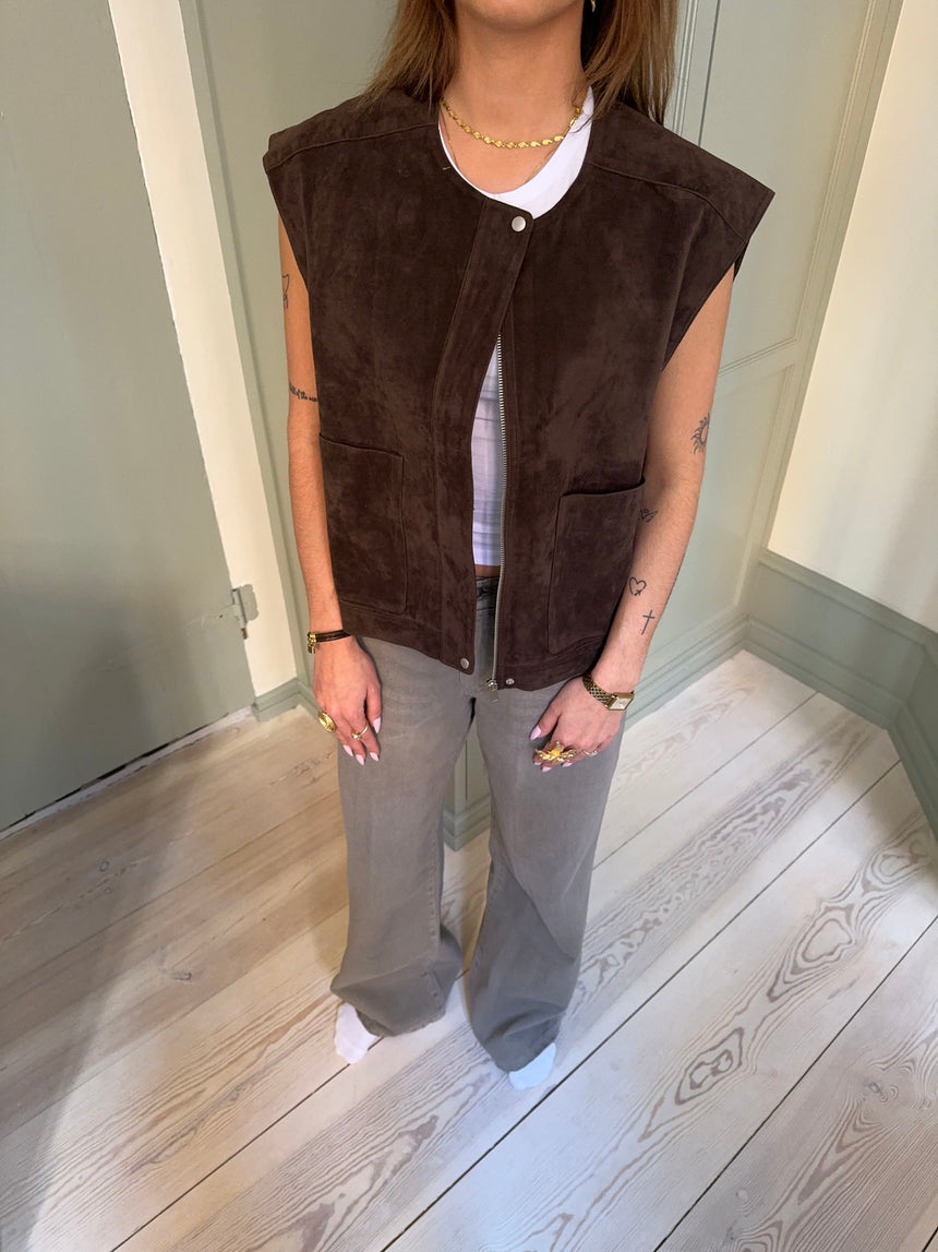 Christabel ruskind vest - Brun