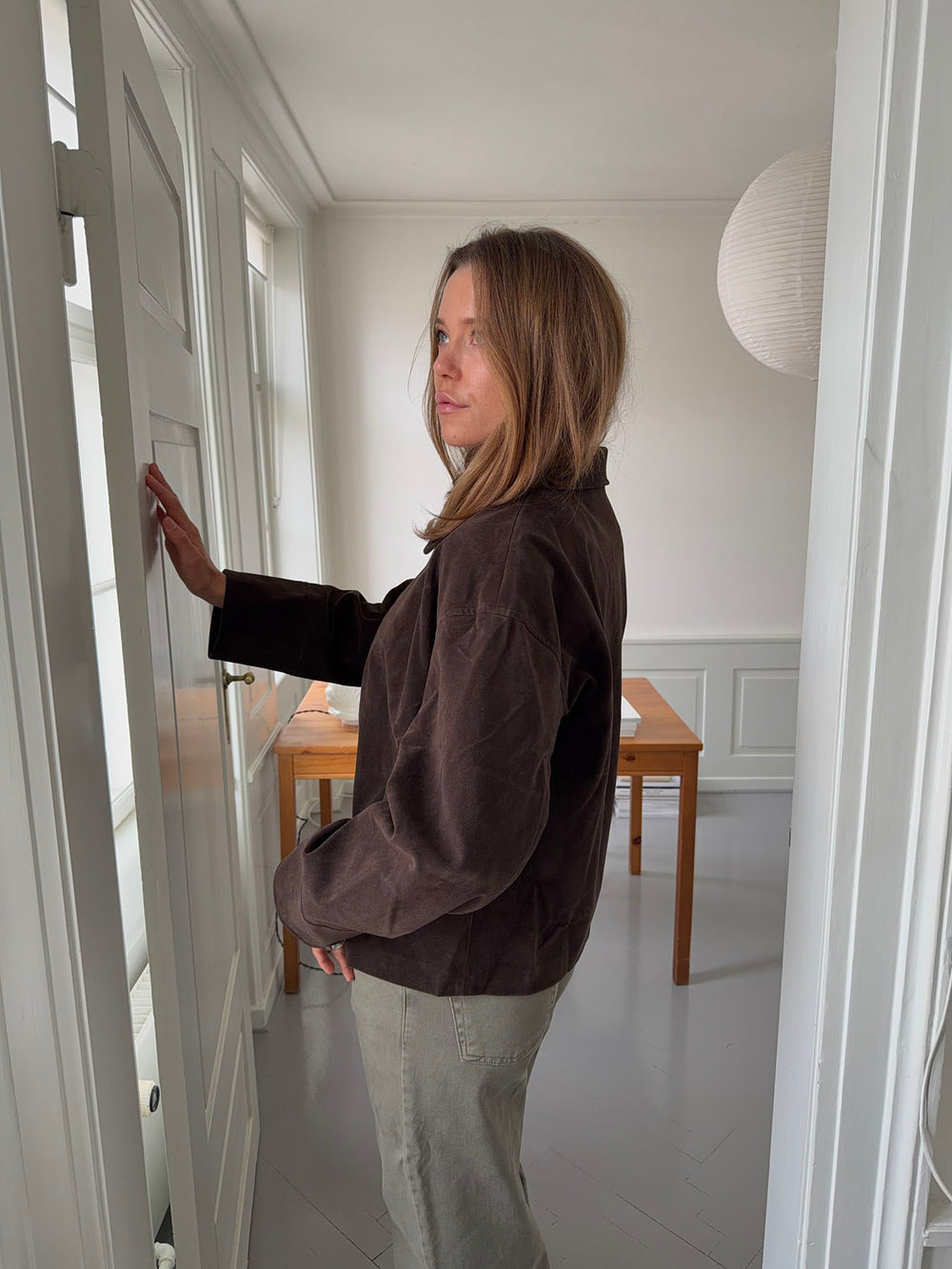 Dalila ruskindsjakke - Brun