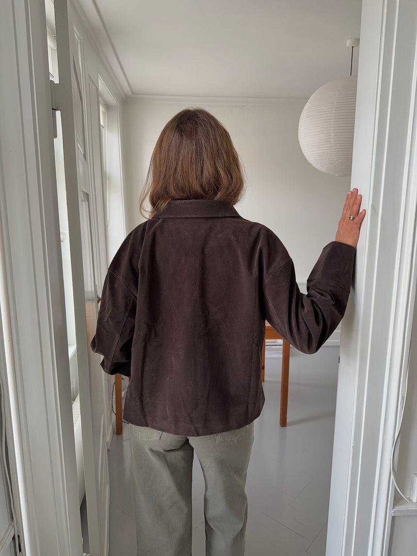 Dalila ruskindsjakke - Brun