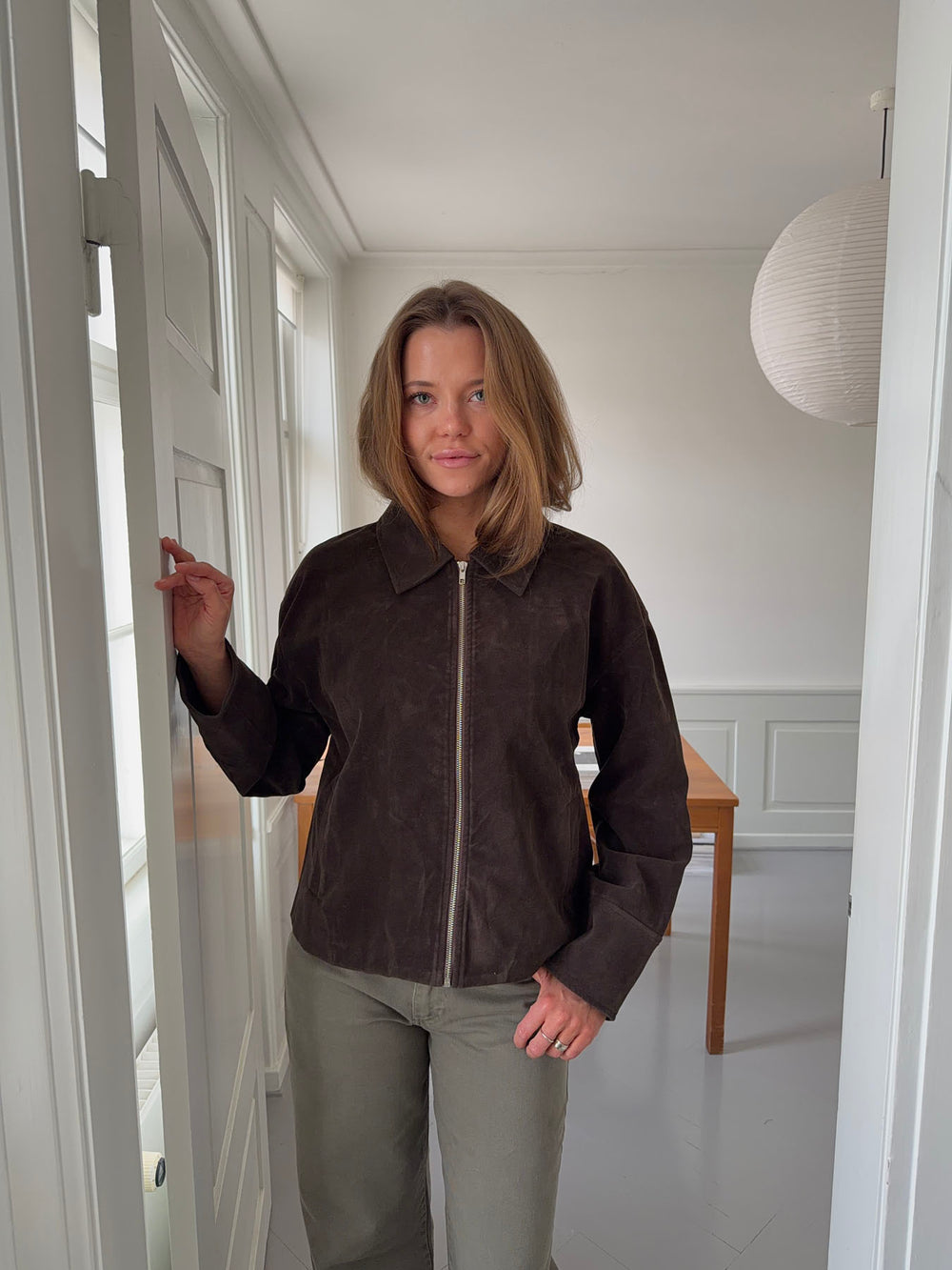 Dalila ruskindsjakke - Brun