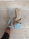 Joule sandaler med hæl - Lyseblå
