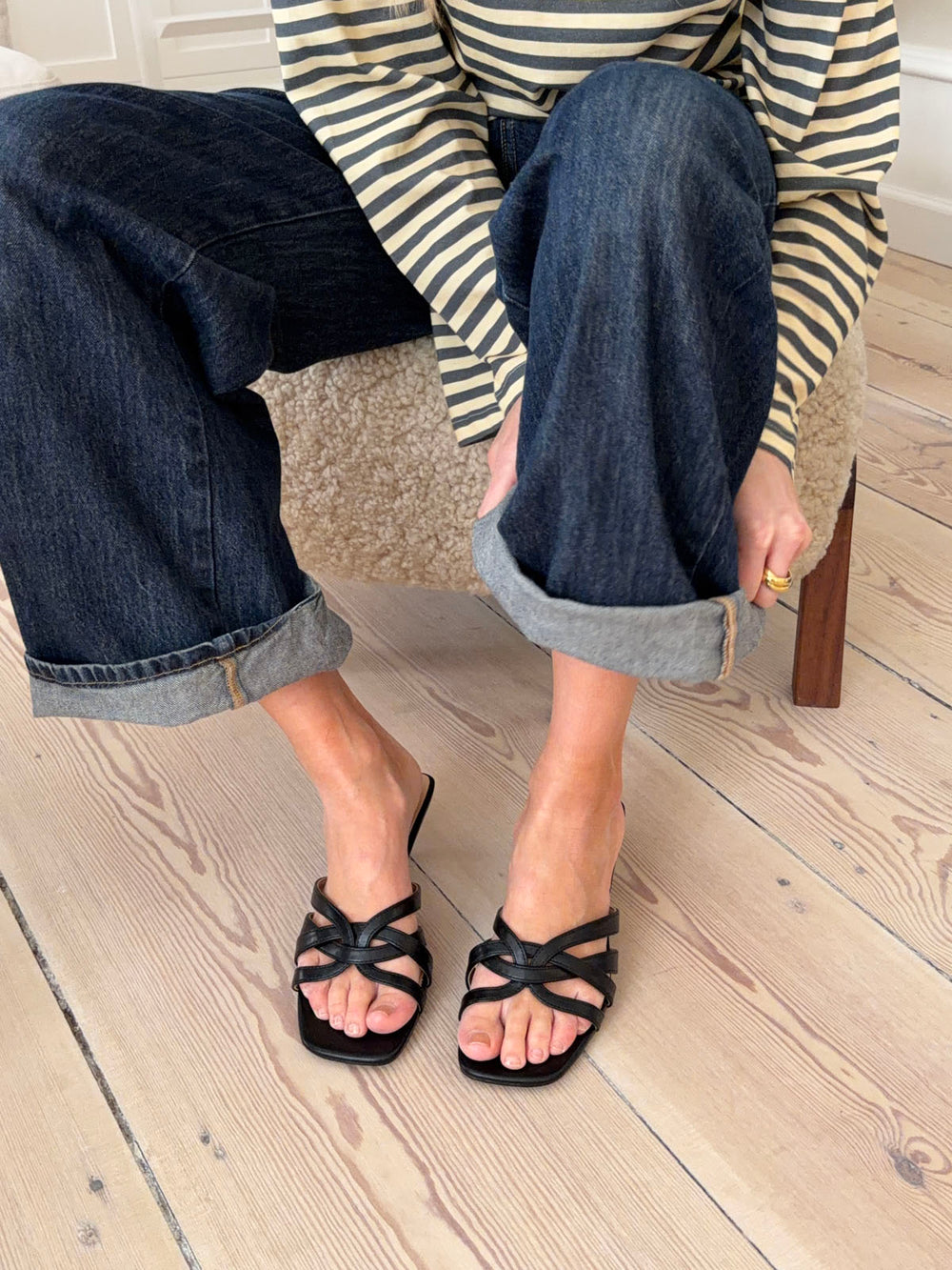 Pimkie sandaler med hæl - Sort