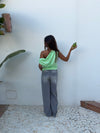 Lavina one shoulder top - Grøn