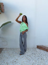 Lavina one shoulder top - Grøn