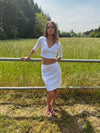 Shay pointelle nederdel - Hvid