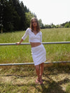 Shay pointelle nederdel - Hvid