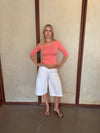 Darly shorts med lommer - Hvid
