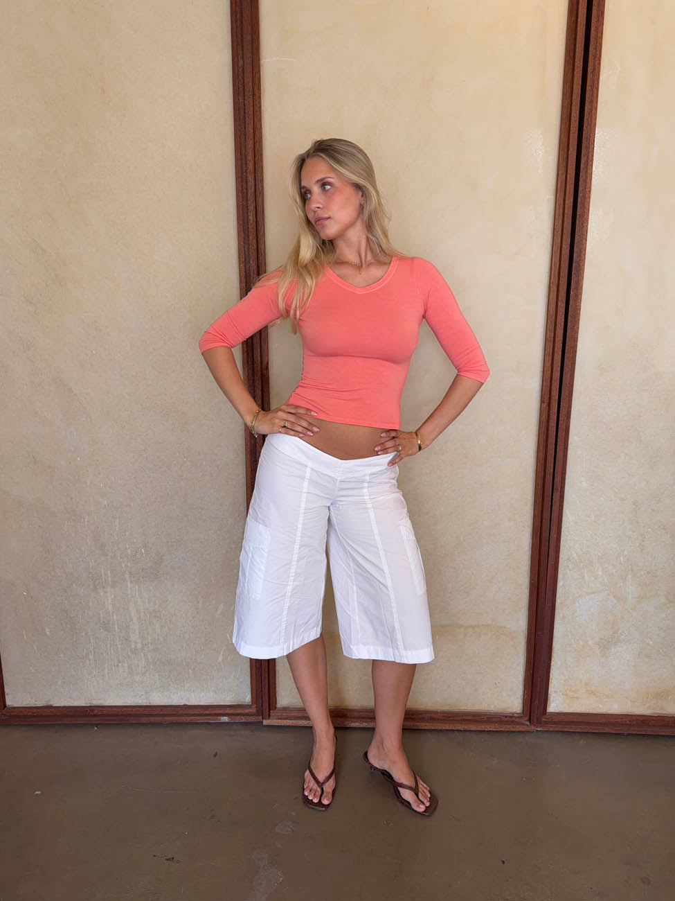 Darly shorts med lommer - Hvid