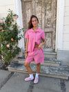 Lula shorts med striber - Pink/hvid/sort
