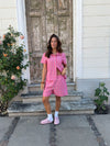 Lula shorts med striber - Pink/hvid/sort