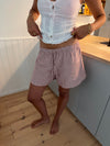 Clariana shorts med striber - Rød/hvid