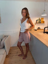 Clariana shorts med striber - Rød/hvid
