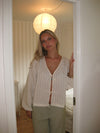 Tuniva bluse med bindedetaljer - Off white