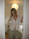 Tuniva bluse med bindedetaljer - Off white