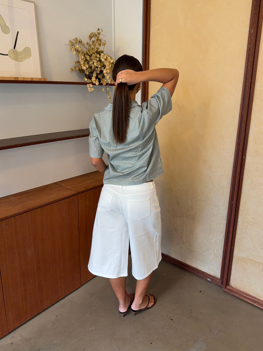 Rejna skjorte med tern - Grøn/kaki