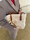Porto Alegre skuldertaske med blonde - Beige