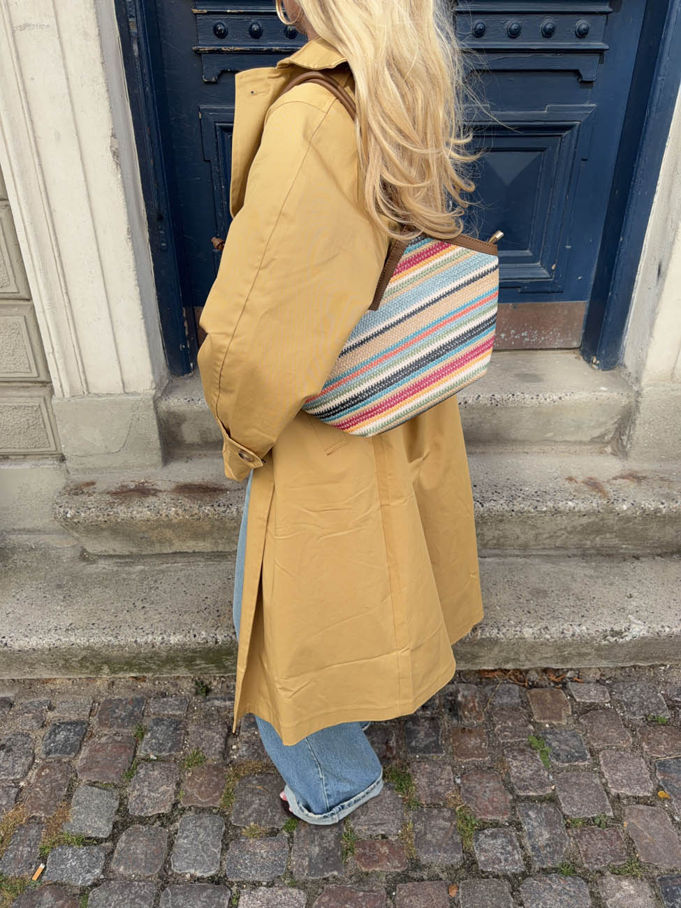 Lima skuldertaske i flet - Multifarvet