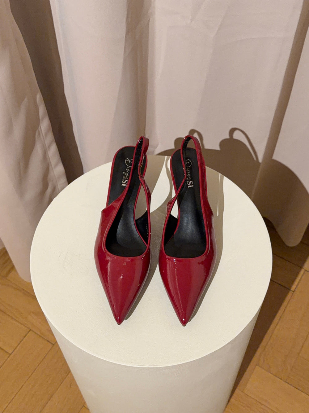 Robin slingback mules - Rød