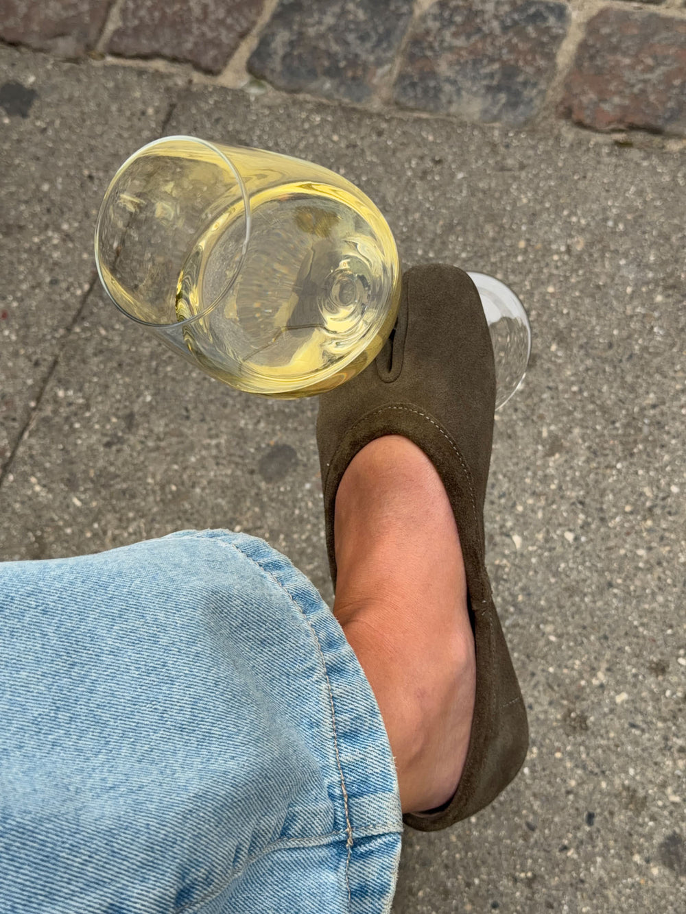Tonia split toe ballerina - Kaki