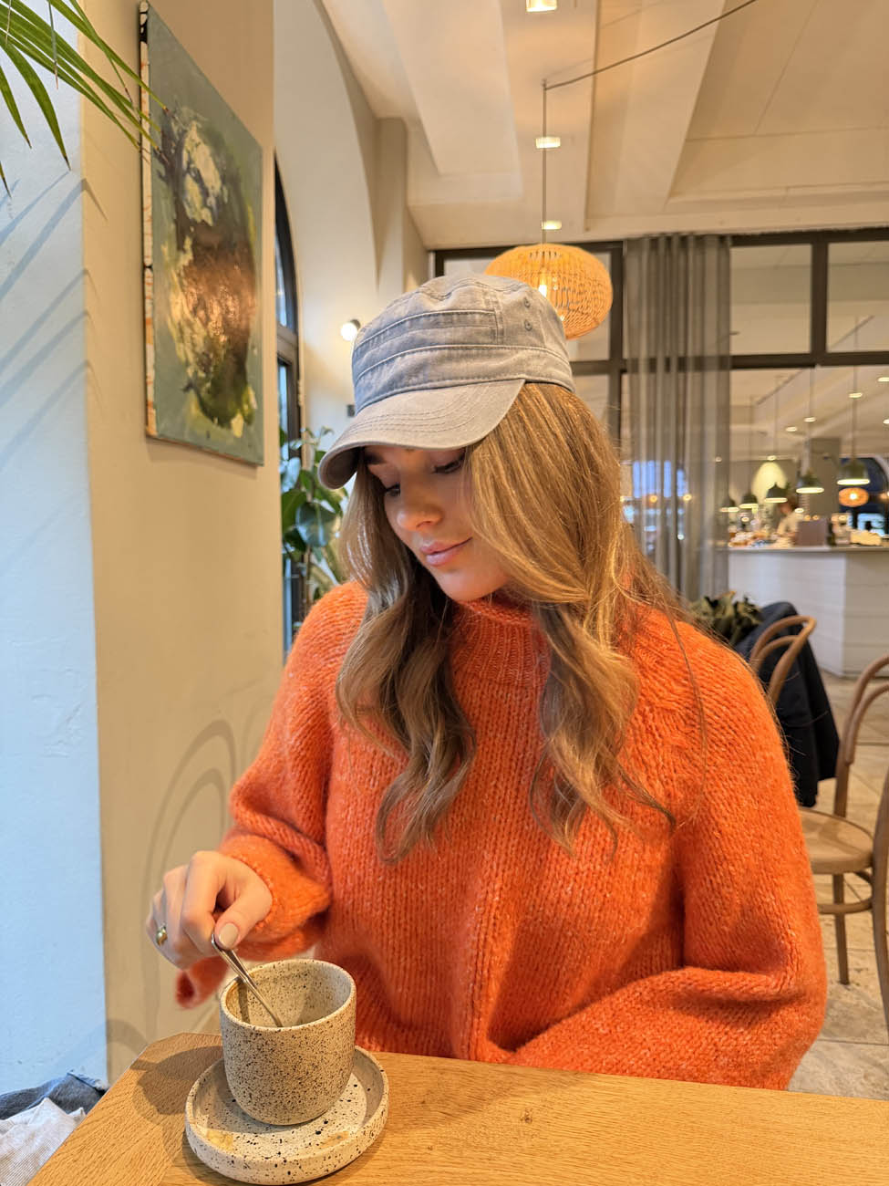 Aire striktrøje med turtleneck - Orange