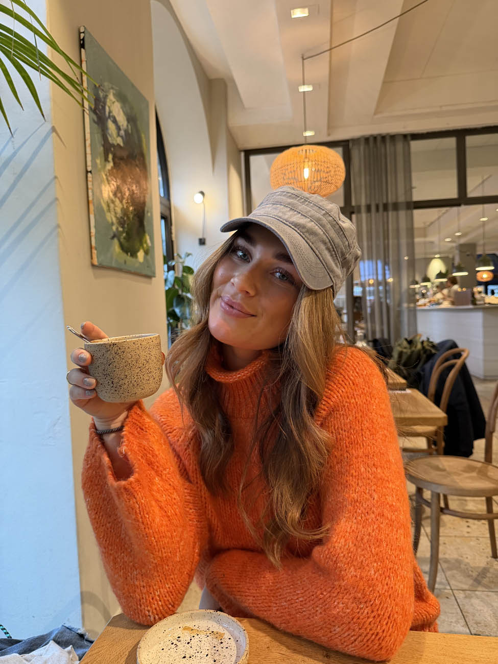 Aire striktrøje med turtleneck - Orange