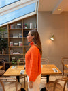 Aire striktrøje med turtleneck - Orange