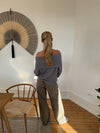 Billie off shoulder strik - Grå