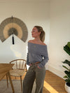 Billie off shoulder strik - Grå